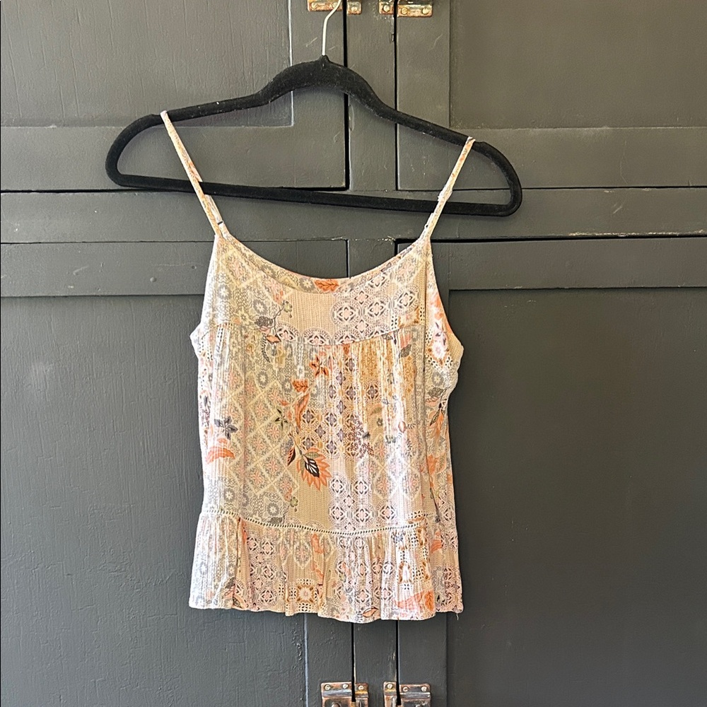 Cute Floral Spaghetti Strap Top